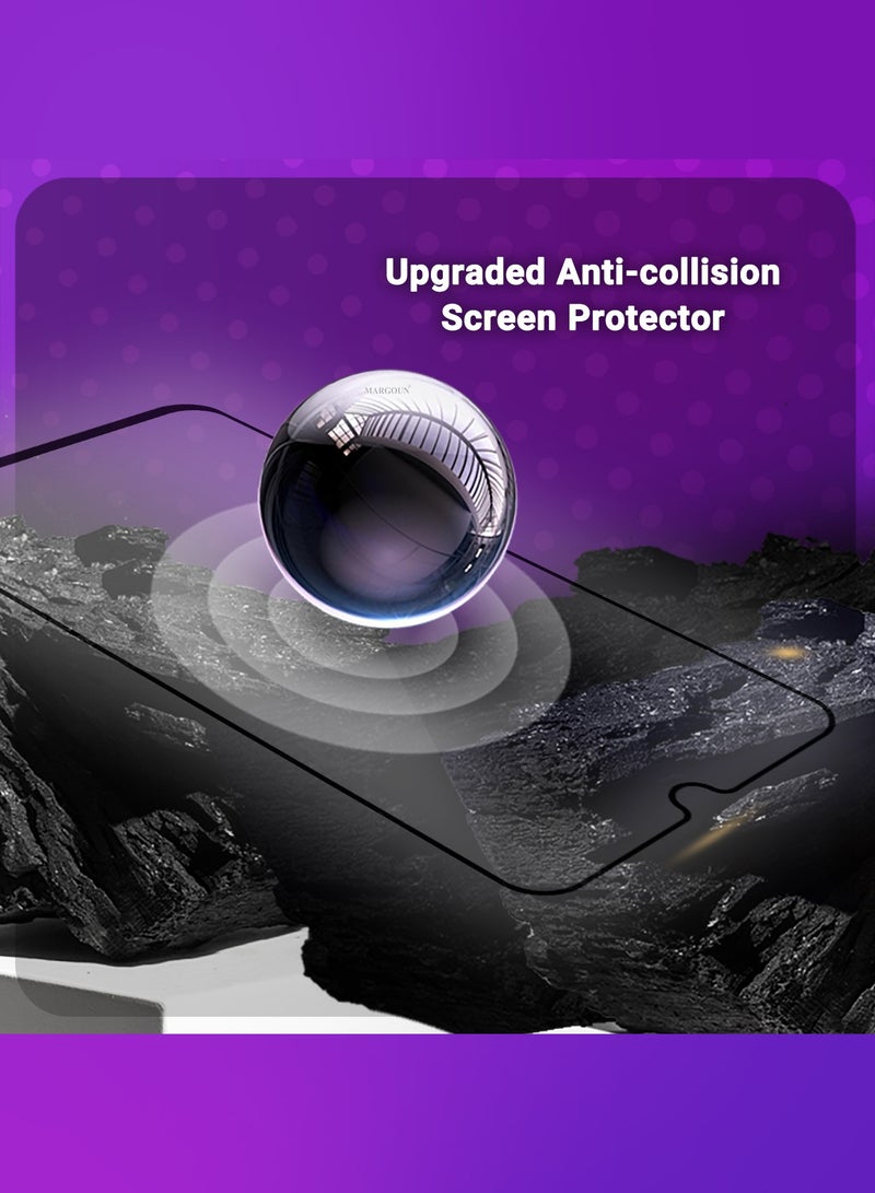 CATANES 2 Pieces 3D Tempered Glass Screen Protector for Samsung Galaxy A17 Dual SIM 4G – 6GB RAM / 128GB Storage - Image 3