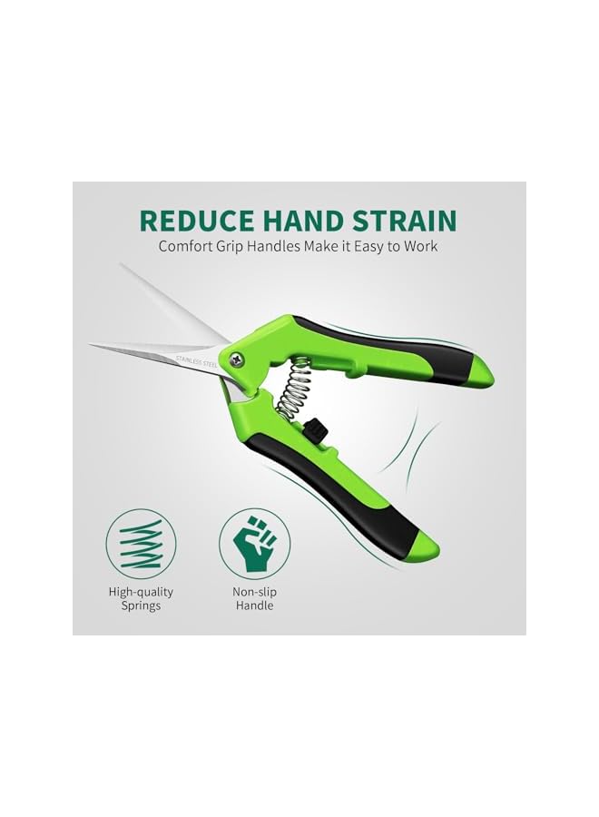 promass 1-Pack Pruning Shears, 6.5'' Gardening Hand Pruner, Professional Pruning Scissors with Straight Stainless Steel Precision Blades - Image 5