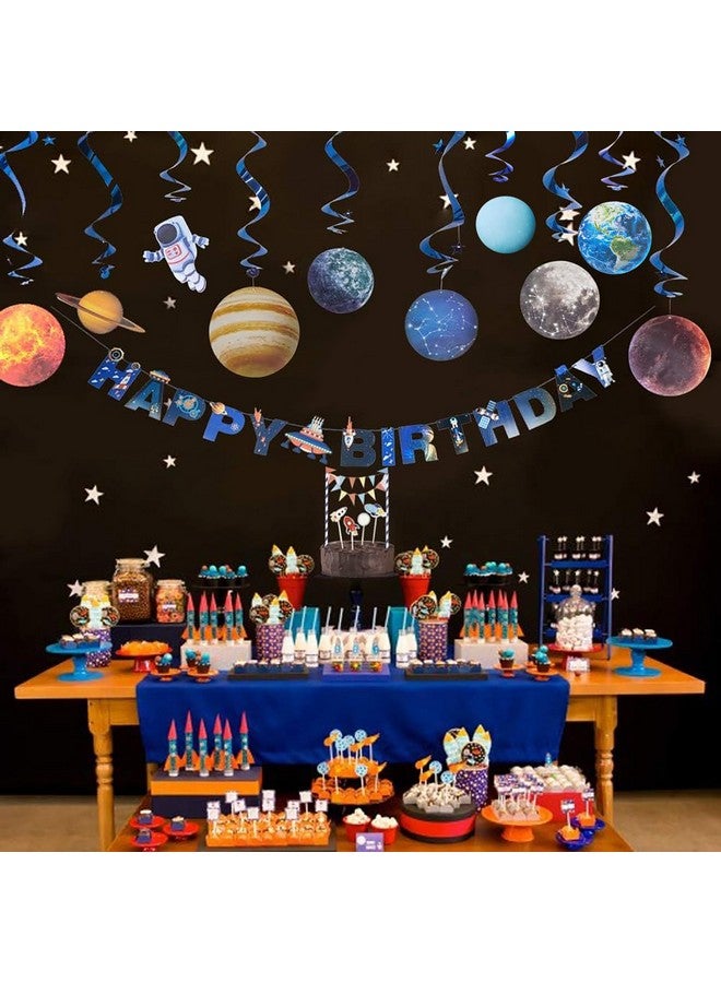 Easy Joy Solar System Hanging Swirl 12 Pieces Decorations Outer Space Party Planets Supplies Space Decorations Space Party Star Wars Decorations Galaxy Room Decor Space Room Decor - Image 5