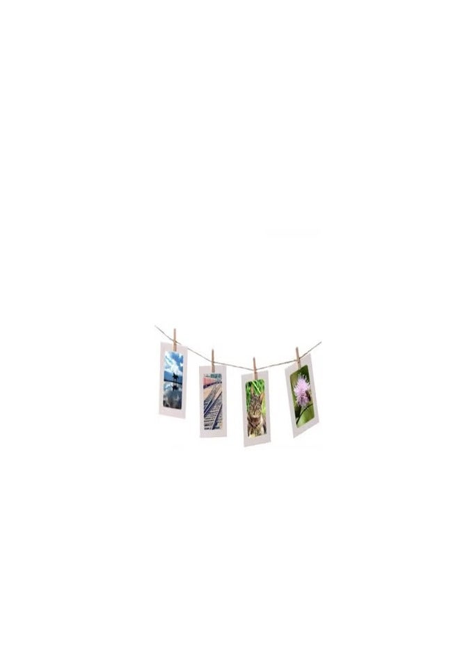 Paper Photo Frame Set With Wooden Clip And String - Image 2