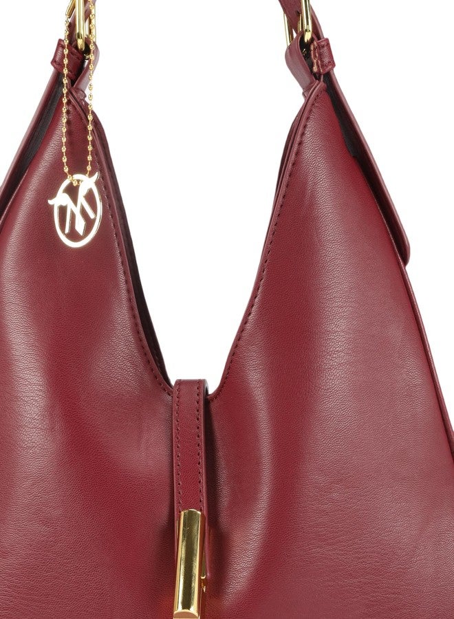 MONROW Stylish And Trendy Regularwear Casual Maroon Sling Bag for Women - Image 5
