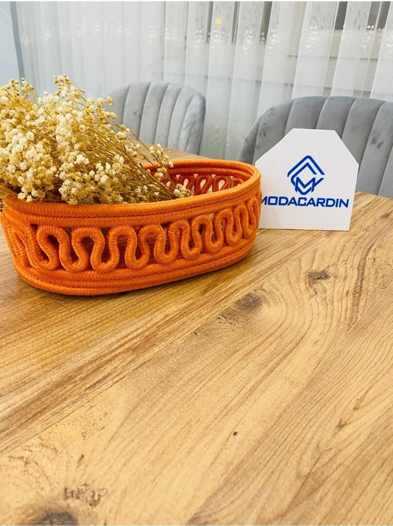 My Doğa Store Wicker, Jute, Basket, Cupboard, Organizer, Storage Basket, Bread Basket, 30X20X10 - Image 2