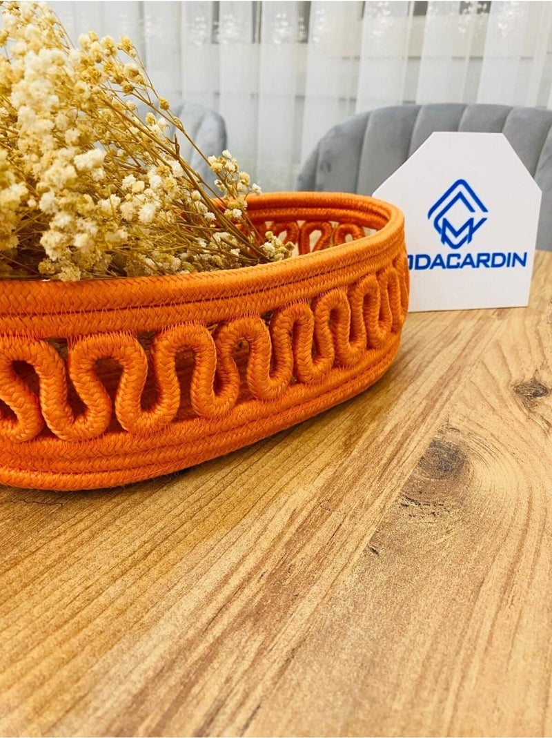 My Doğa Store Wicker, Jute, Basket, Cupboard, Organizer, Storage Basket, Bread Basket, 30X20X10 - Image 3
