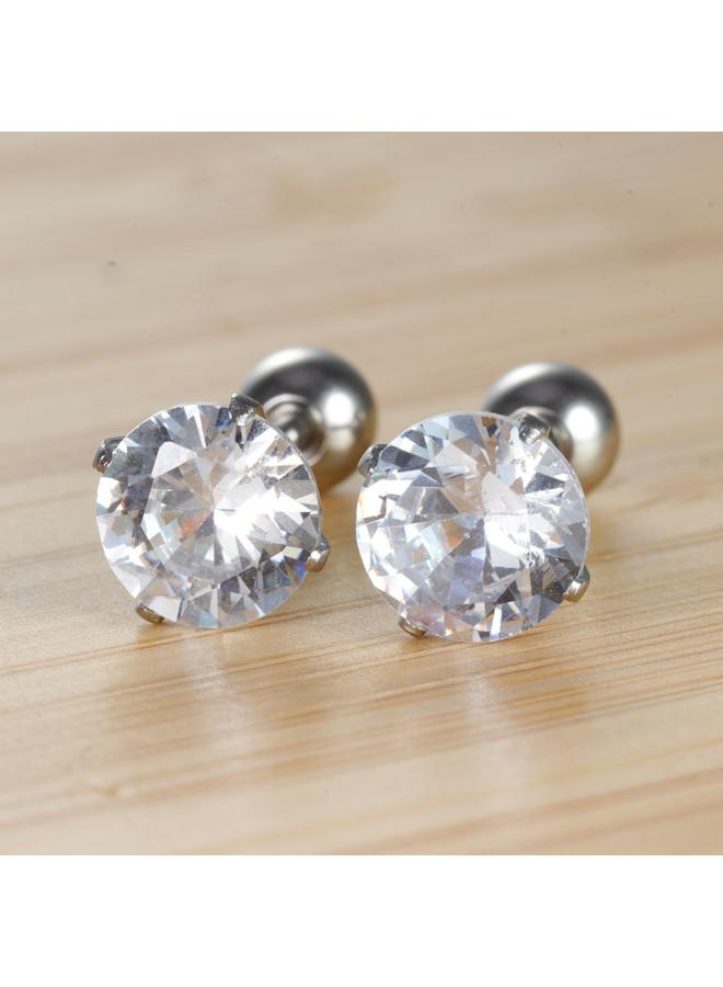 Stainless Steel Thread Ball Four-claw Ear Studs Zircon Ear Bone Stud Ear Worm Stud Ear Studs Taobao 
