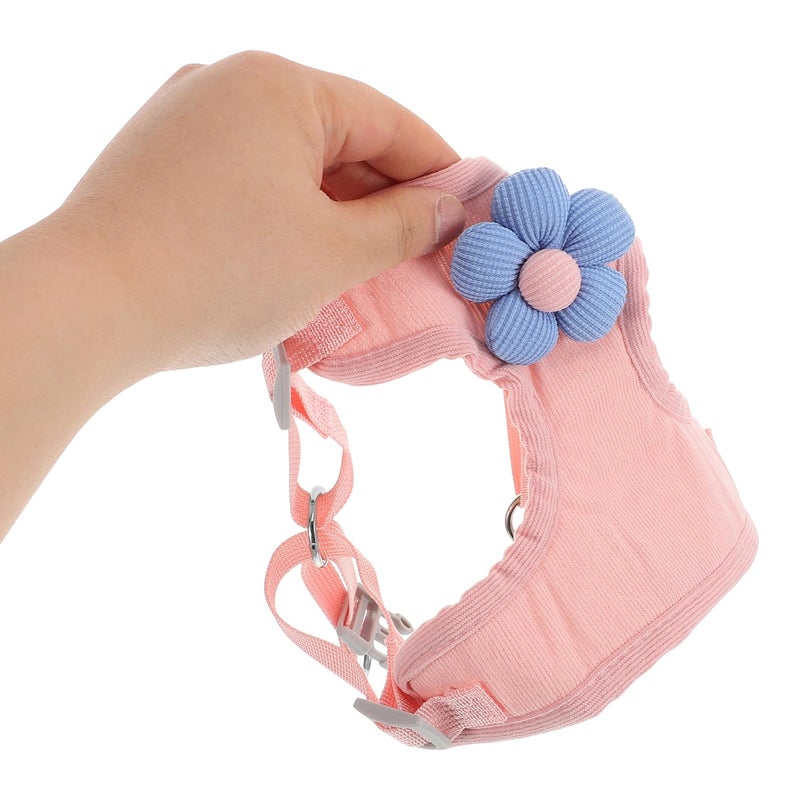 Adjustable Pink Dog Harness and Leash Set for Small Dogs Puppy Walking Outdoor Adventures - Image 5