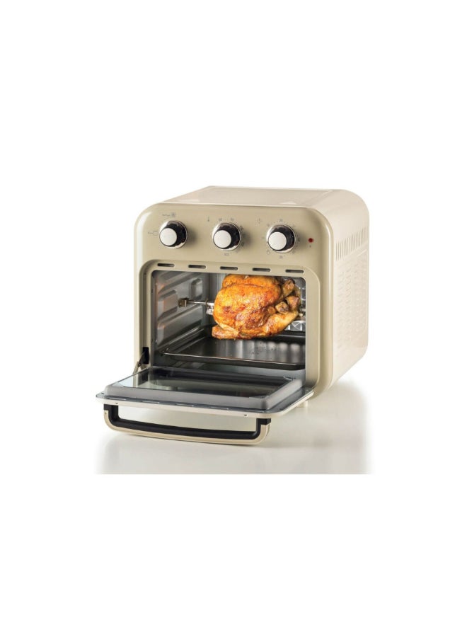 أريتي 1400W 2-in-1 Vintage Air Fryer with Oven Beige 16 Liter 00C463203ARSA 16 L 1400 W 00C463203ARSA beige - Image 3