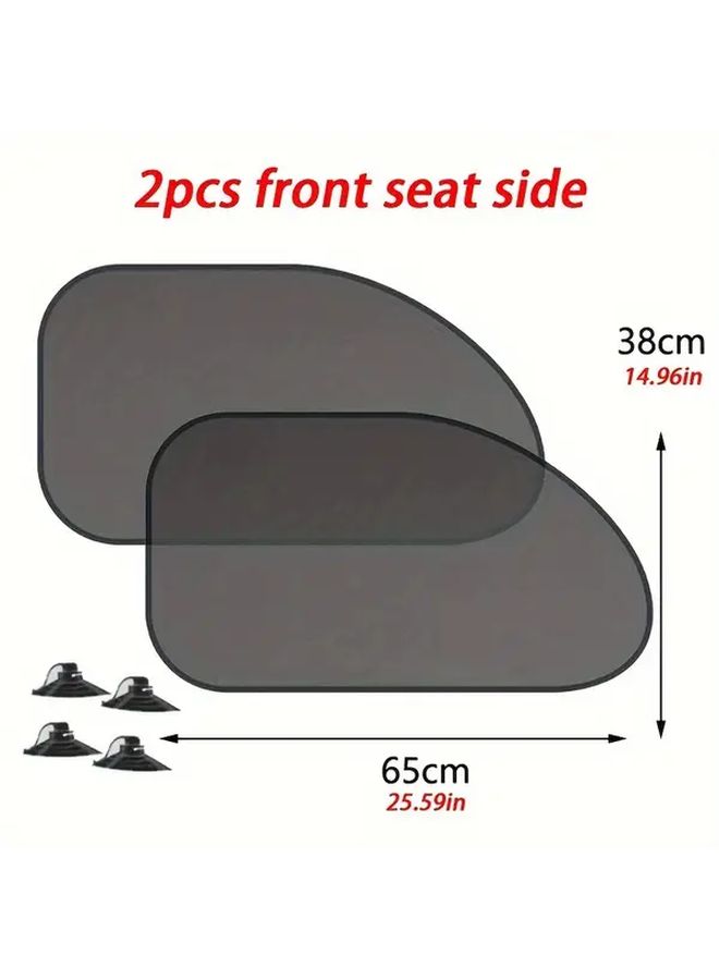 2pcs Front Seat Side Car Window Mesh Sun Shades UV Protection for Travel RV - Image 2
