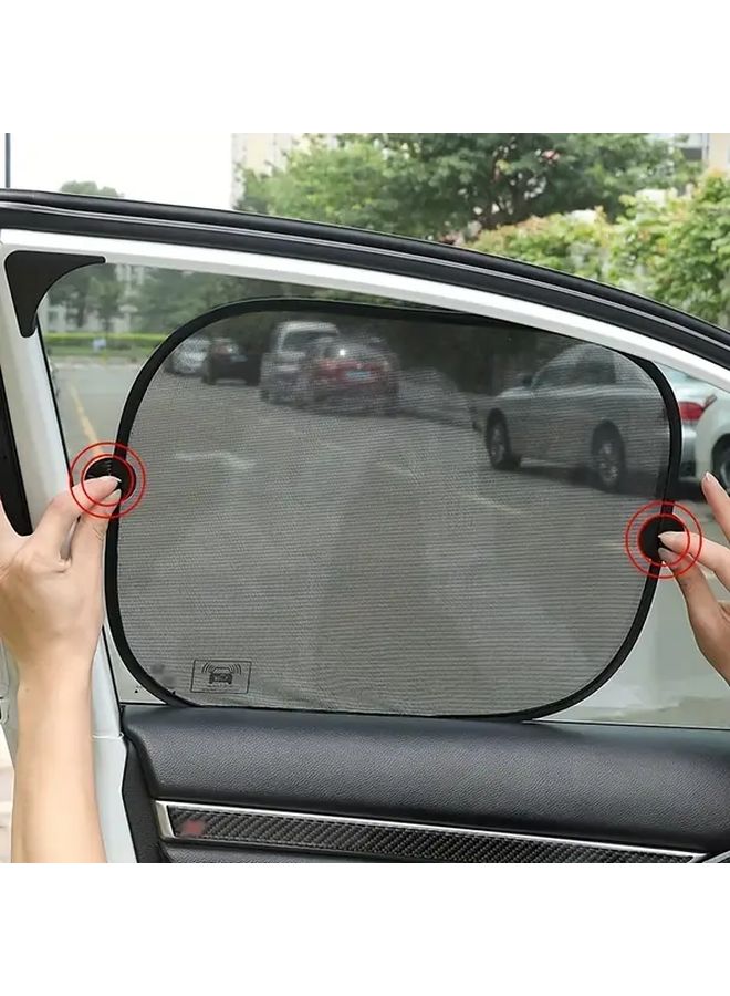 2pcs Front Seat Side Car Window Mesh Sun Shades UV Protection for Travel RV - Image 1