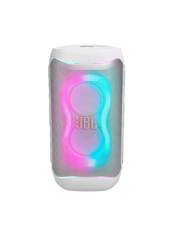 JBL PartyBox 130 Portable Party Speaker with 200W JBL Pro Sound, Dynamic Lightshow, AI Sound Boost, 15H Playtime, IPX4 Splashproof, Mic & Guitar Inputs, Auracast™ Support JBLPB130WHTUK white