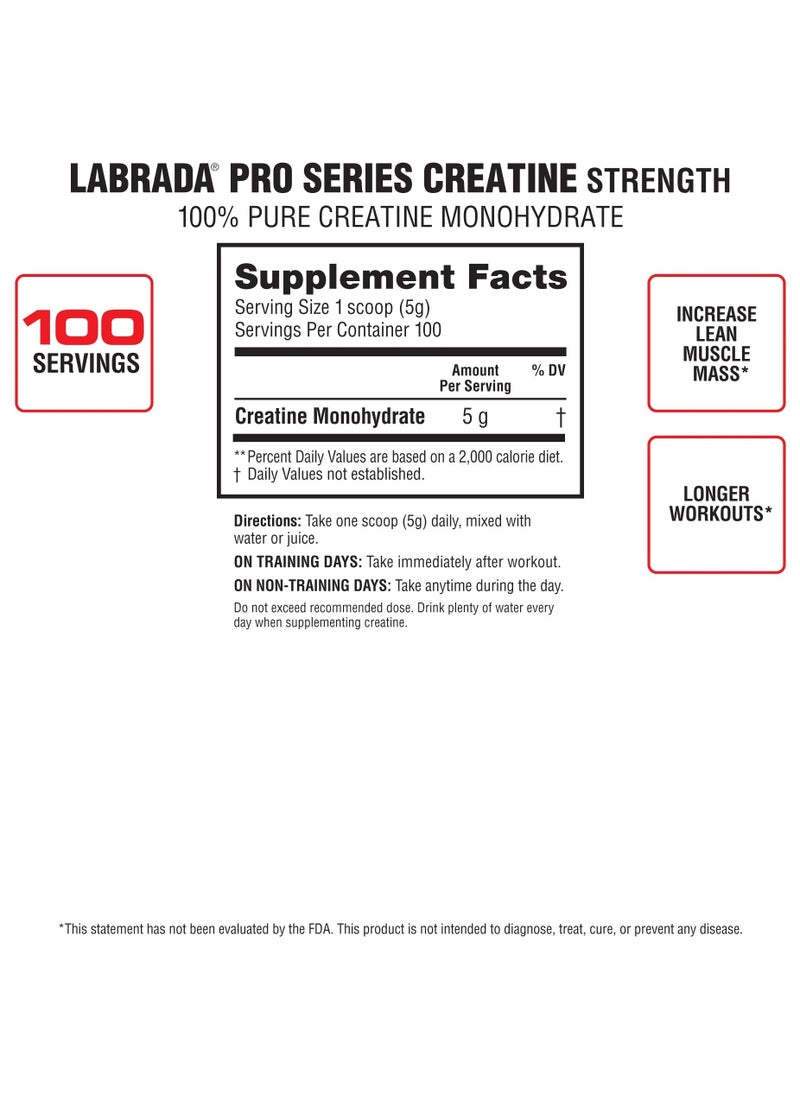 LABRADA 100% Pure Creatine Monohydrate (500g)  - Image 2