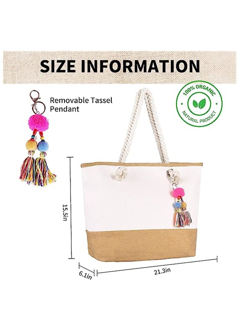 KASTWAVE Straw Tote Bag, Women Large Boho Mesh Straw Beach Tote Bag, Sandproof Waterproof for Swim, Travel, Gym and Beach Holiday - Image 2