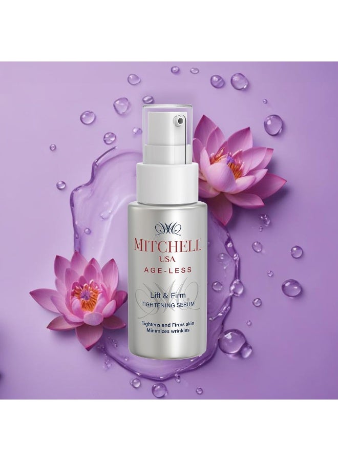 Mitchell USA Lift & Firm Instant Face Tightening and Anti Aging Serum | Targets wrinkles | Helps lift and tighten skin | With Lotus Seed Extract, Hazel Liquid Extract & Vitamin E | For all skin types | 30ml - Image 2