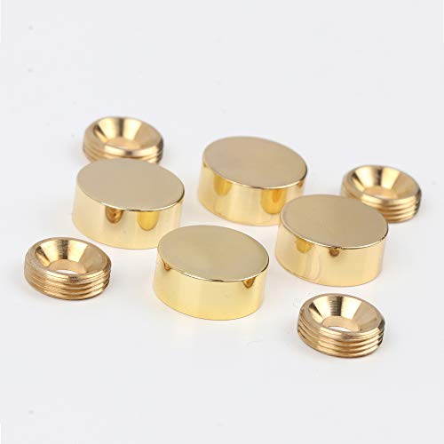 malleable TOPNIKE Mirror Screws, Brass Cap Decorative Mirror Nails, 0.6", Polished Gold, 4 Pack - Image 3