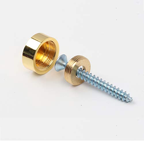 malleable TOPNIKE Mirror Screws, Brass Cap Decorative Mirror Nails, 0.6", Polished Gold, 4 Pack - Image 4