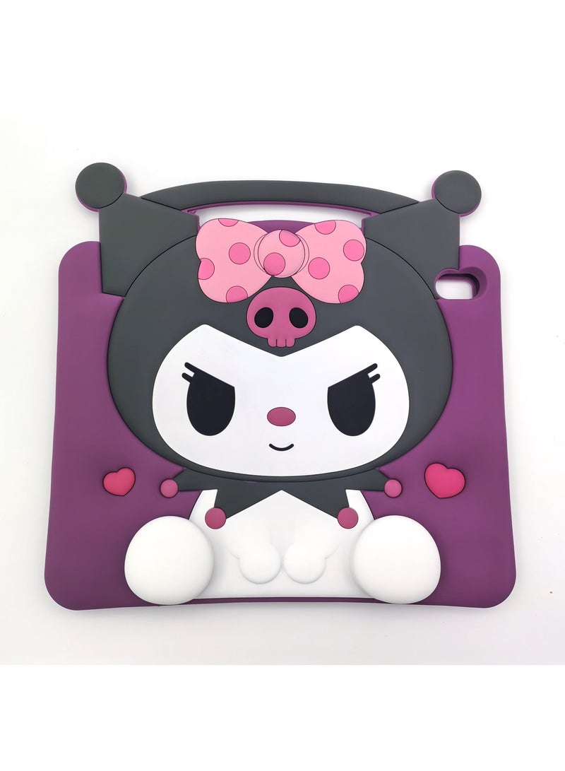 VKL Kids Case Compatible with iPad (A16) 11th/10th Generation (2025/2022), Shockproof Silicone Protective Cover with Stand, Shoulder Strap, Purple - Image 1