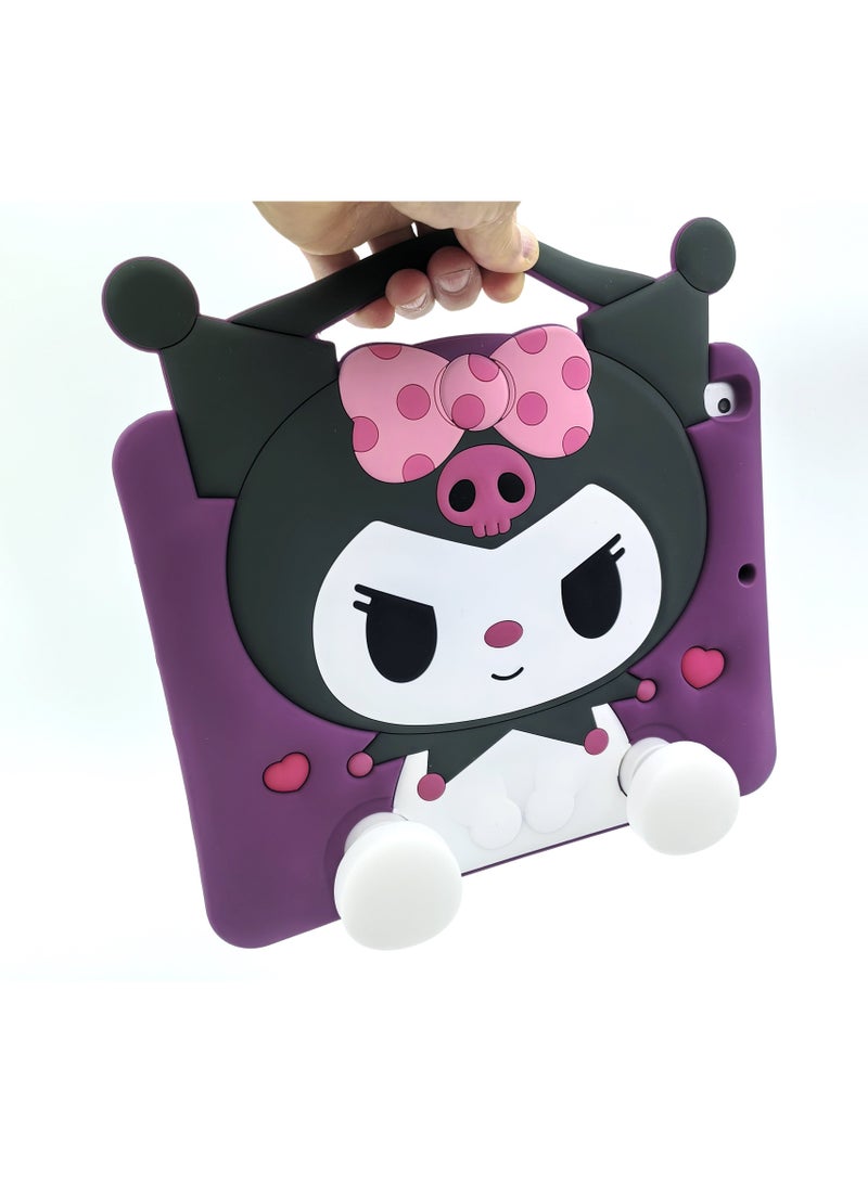 VKL Kids Case Compatible with iPad (A16) 11th/10th Generation (2025/2022), Shockproof Silicone Protective Cover with Stand, Shoulder Strap, Purple - Image 5