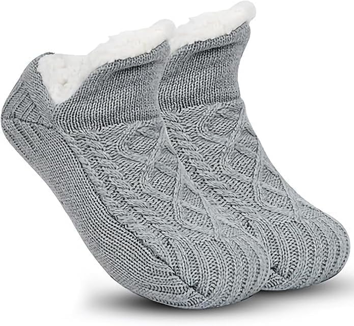 ChicAbode Fluffy Fuzzy Slipper Socks for Men Women, Cotton-lined Cozy Thick Warm Winter Soft Non Slip Socks, Comfy Soft Socks, Thermal Socks - Image 1
