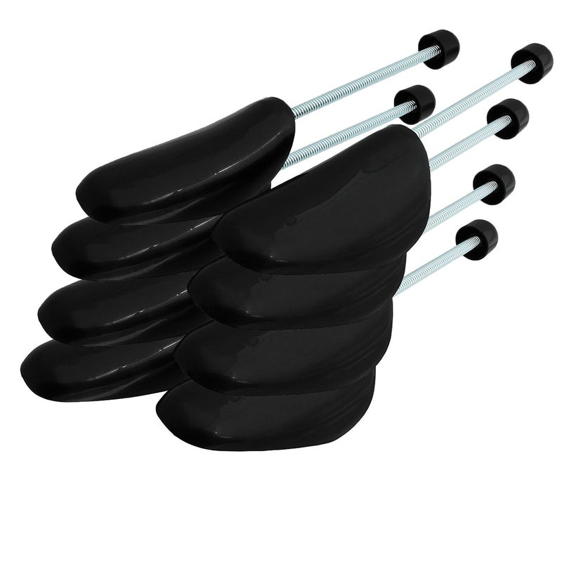 Incutex 4 Pairs of Shoe Trees Variable Size 38-44 Plastic Shoe Shaper Men Women Shoe Stretcher Black - Image 1
