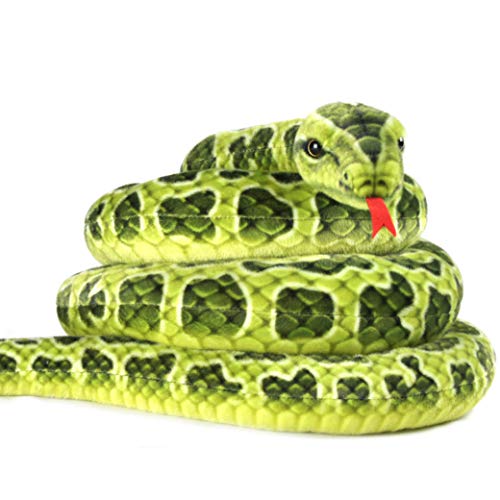 TigerHart Gustavo The Green Anaconda  100 Inch Stuffed Animal Plush - Image 1