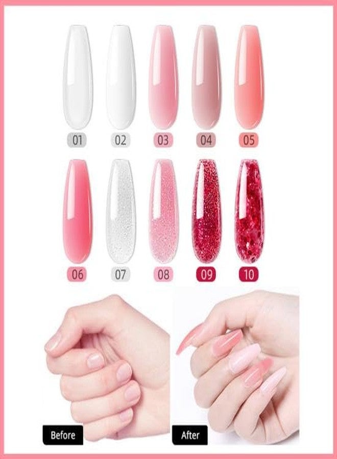 QUEENFINGER Solid Builder Gel for Nails 3D Nail Gel Art Non-Stick Hand Sculpture Hard Gel with Dual Form for 3D Modeling Nail Art Home Manicure DIY for Women (Nude #04) - Image 2