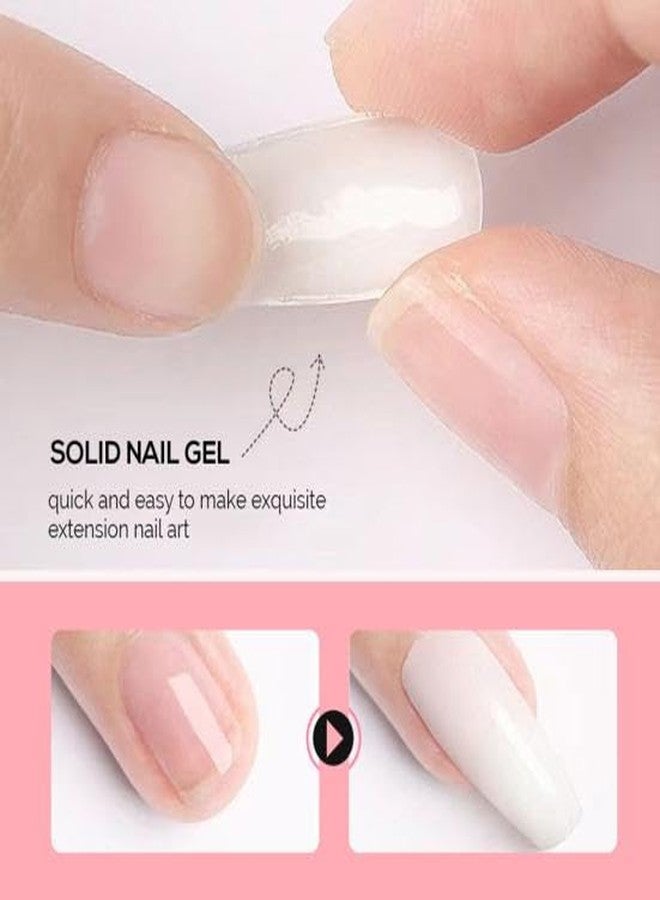 QUEENFINGER Solid Builder Gel for Nails 3D Nail Gel Art Non-Stick Hand Sculpture Hard Gel with Dual Form for 3D Modeling Nail Art Home Manicure DIY for Women (Nude #04) - Image 3