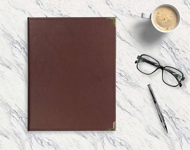 Samsill Classic Collection Business Portfolio - Executive Padfolio for Resume & Document Organizer - 8.5 by 11-Inch Legal Pad, Faux Leather with Brass Corners (Burgundy) - Image 5