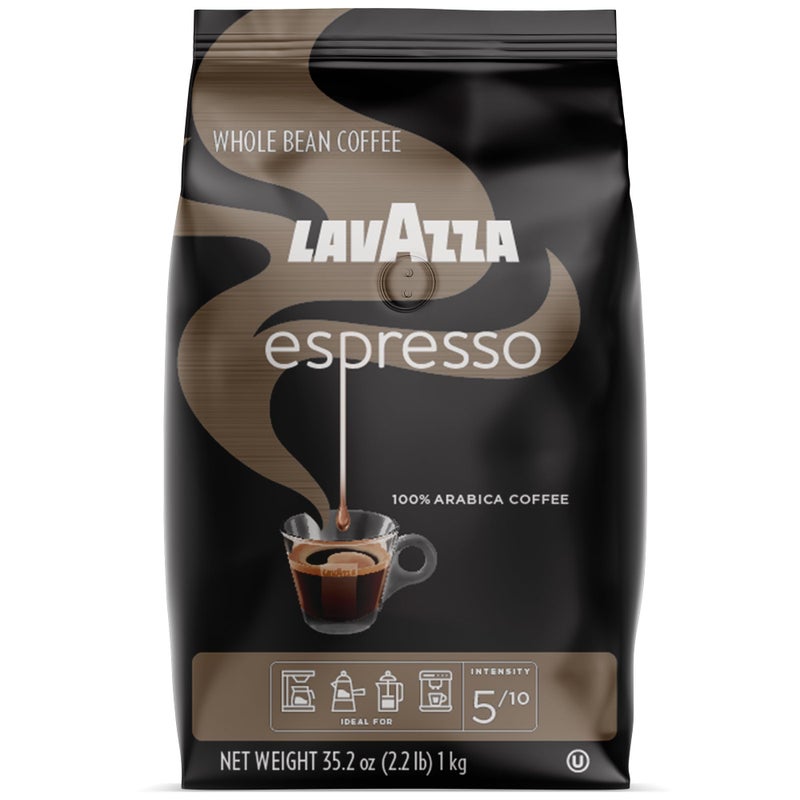 Lavazza Espresso Whole Bean Coffee, Medium Roast, 100% Arabica, 2.2 lb Bag - Image 1