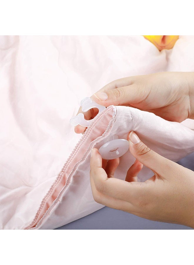 YJ Duvet Comforter Clips, Plastic Quilt Clip Prevent Displacement, Cover Corner Fastener for Sheet Blankets 12 Pcs - Image 5
