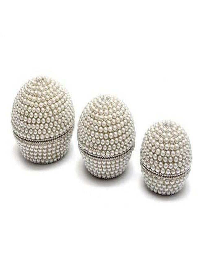 Craftam Aluminium Roud Shape Decorative Earring Box for Storage Jewellery Women Accessory Kumkum Box/Sindur Box/Sindoor Dani/Sindoor Dabbi - Set of 3 - Image 1