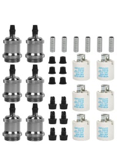 Y&D E26/E27 Pendant Light Fitting, 6 Pack Vintage Retro Industrial Style Lamp Holder, Fitting Kit for DIY Suspension Chandeliers Modern Hanging Lampe  - Image 2