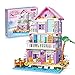 PUSITI Girls Building Blocks House Toys 573 Pieces Seaside Beach Villa Friends Building Set Educational Holiday Cottage Construction Bricks Toys - Image 4