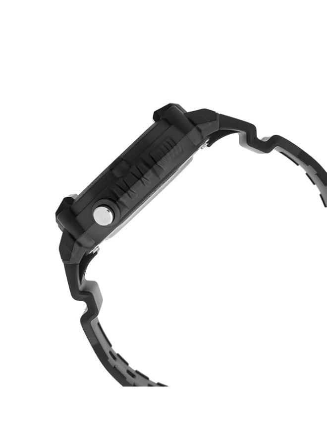 Casio Youth Digital Watch – Black Resin Case & Strap, Large LCD, 100M Water Resistant - Image 2