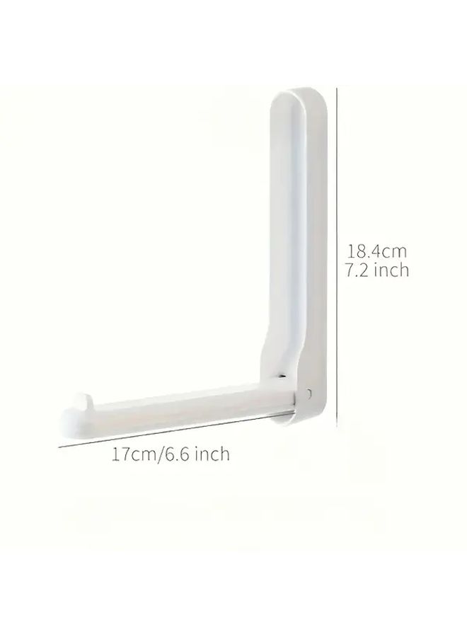 White Foldable No Drill Hanger Storage Tool For Bedroom Organization - Image 3