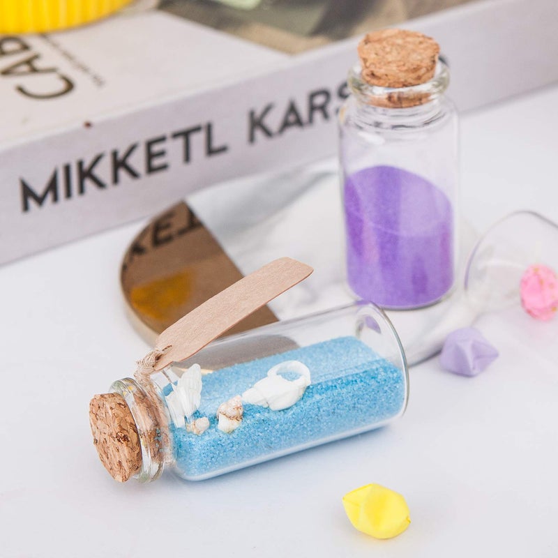 Brajttt 64PCS Cork Stoppers Glass Bottles, DIY Decoration Small Tiny Glass Jars Favors,Mini Vials Cork,10ml Storage Container for Art Crafts for Wedding Party Supplies - Image 3