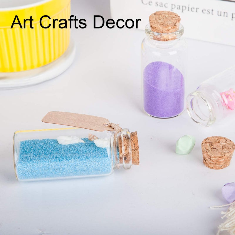 Brajttt 64PCS Cork Stoppers Glass Bottles, DIY Decoration Small Tiny Glass Jars Favors,Mini Vials Cork,10ml Storage Container for Art Crafts for Wedding Party Supplies - Image 2