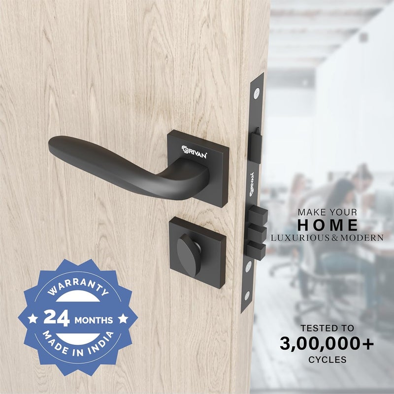 GRIVAN Deluxe Door Locks for Main Door Mortise Door Lock Set with 3 Brass Keys Bedroom Door Lock Handle Lock for HomeOfficeHotel Antique Finish 2 Years Warranty - Image 2
