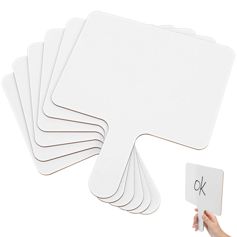 Double Sided Dry Erase Handheld Whiteboards Wooden 6 Pack Portable for Classroom Office - Image 2