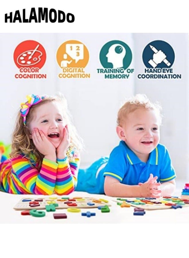 هالامودو لعبة أحجية الحروف الأبجدية الخشبية أحجية الحروف الأبجدية أحجية فرز الحروف الأبجدية كتل لوحة مونتيسوري لعبة مطابقة بانوراما تعليمية تعليمية مبكرة هدية للأطفال في سن ما قبل المدرسة - Image 2