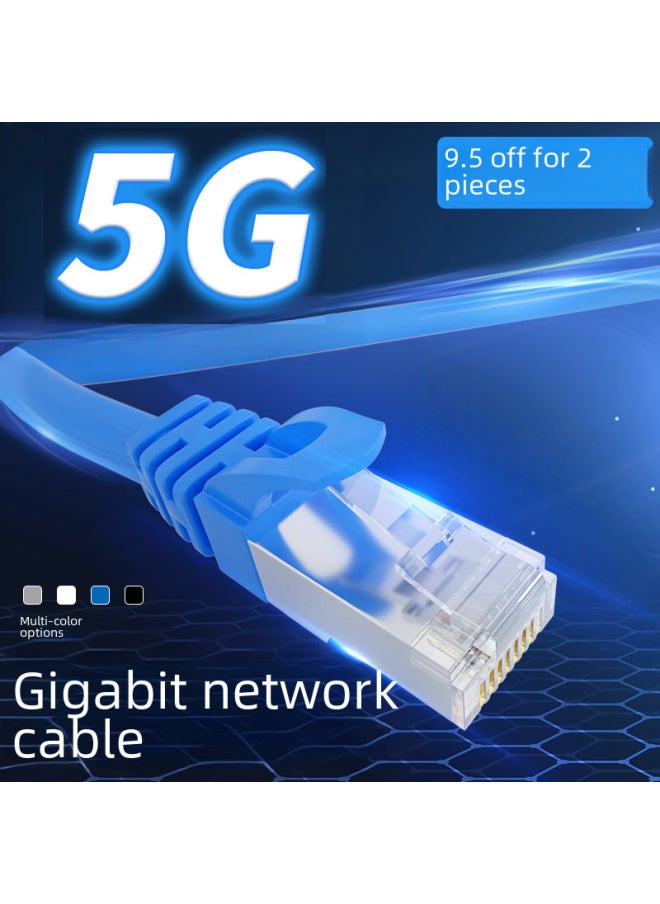 Generic Finished Network Cable Jumper Router Cat 6 Category 6 1 Meter Gigabit Network Cable RJ45 Computer High-speed Broadband Network Cable-Color:Category 6 White-Line Length:80 M  - Image 2