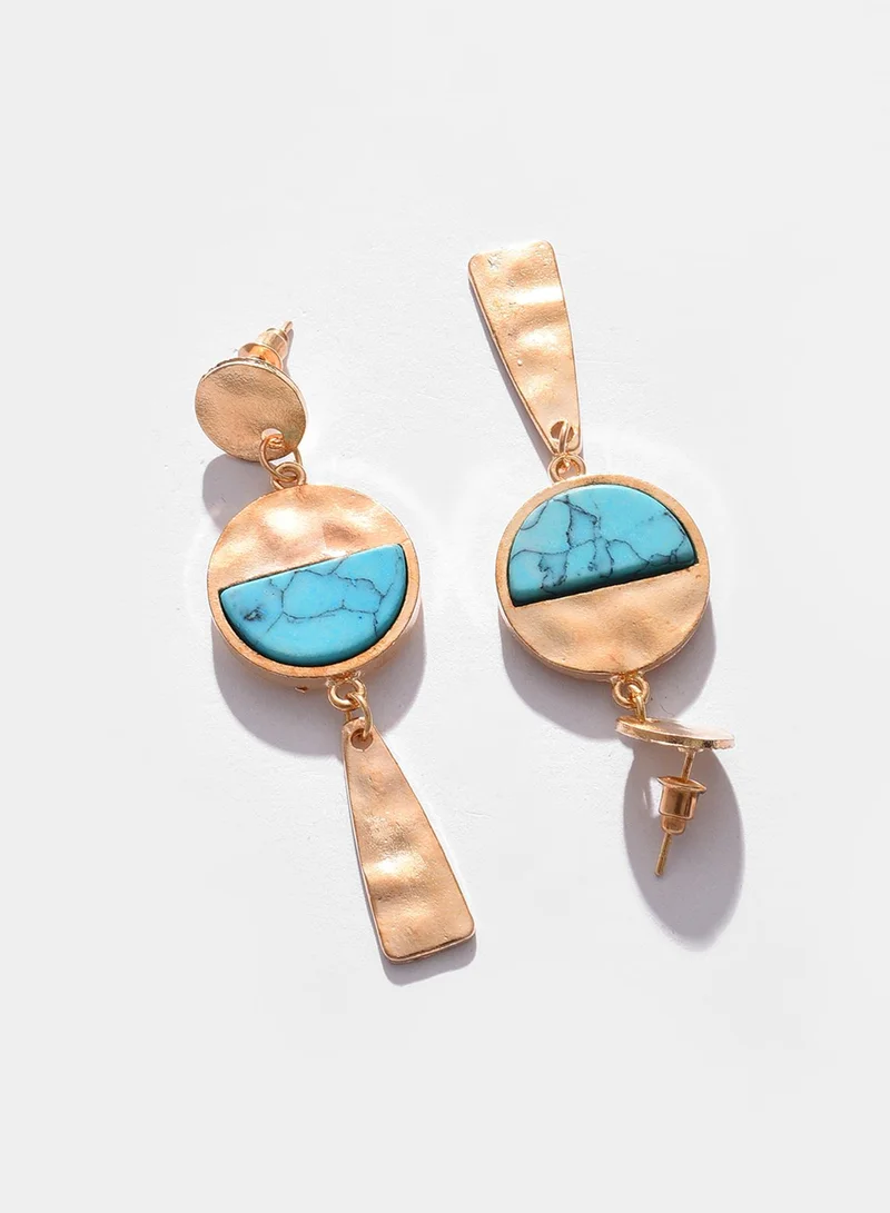 SOHI Dented Artificial Drop Earring Jewellery