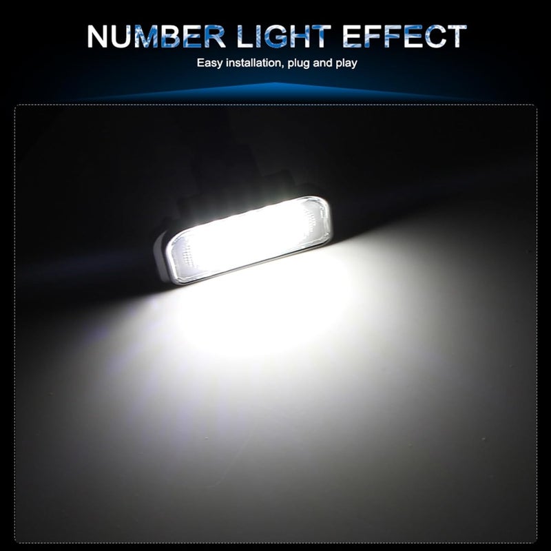 QASULER 2Pcs LED License Plate Light for W203 - Image 5