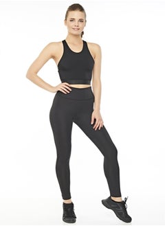 Black Gatherer Elastic High Waist Knitted Leggings TWOAW20TA0087