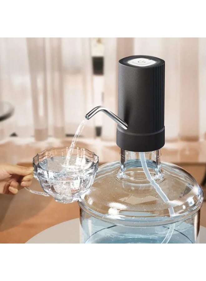 تقليدي مضخة مياه كهربائية سعة 5 جالون – مضخة مياه أوتوماتيكية قابلة للشحن USB، مضخة مياه محمولة للمنزل والمكتب والمطبخ والتخييم – لون أسود - Image 2