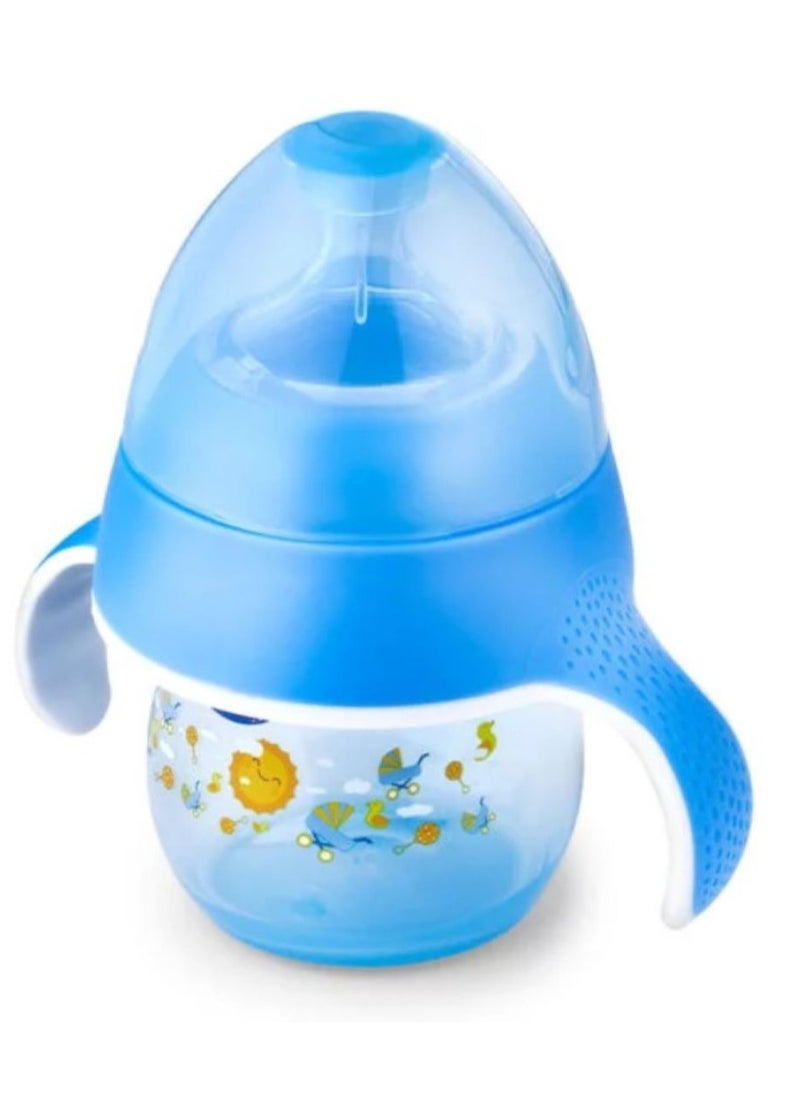 Bubbles - Bubbles Natural Feeding Bottle 150 ml with handle (3+ Months)-Blue, Multishape - Image 1