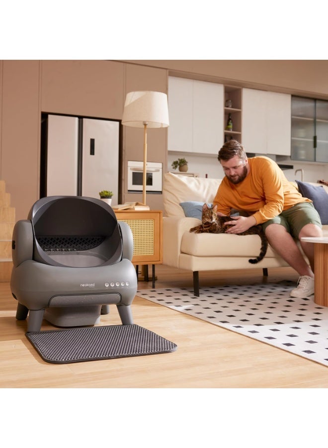 نياكاسا صندوق الرمل الذكي للقطط نيكاسا M1 بتصميم مفتوح من الأعلى | تنظيف ذاتي تلقائي مع تحكم عبر التطبيق، خالٍ من الروائح، سعة كبيرة ومستشعرات أمان – يشمل أكياس النفايات - Image 2