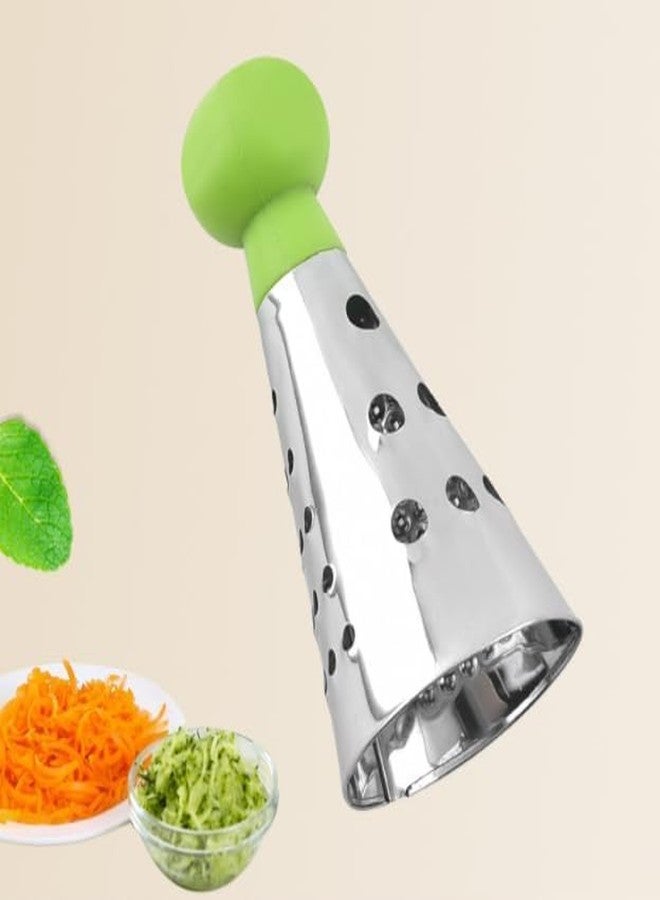 QUIRA Mini Grater, Stainless Steel Cheese Ginger Vegetable Spices Small Grater for Kitchen (Round) - Image 2