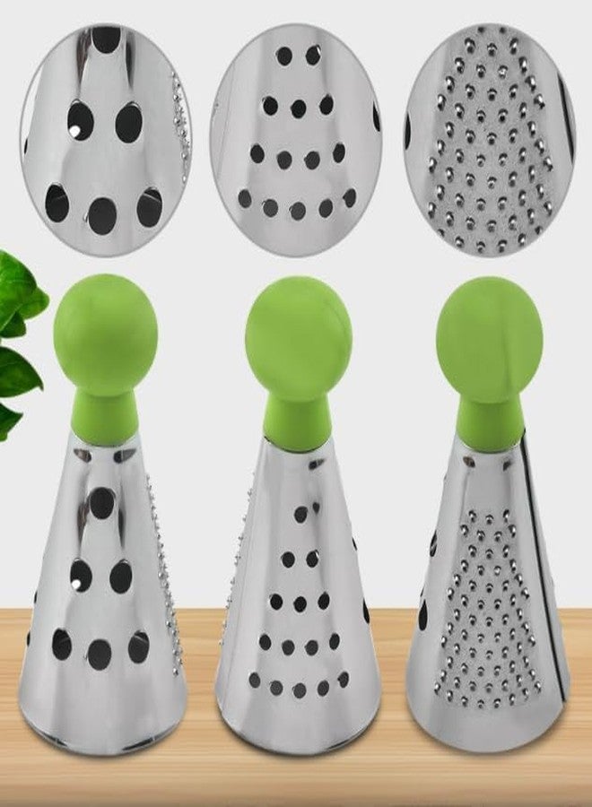QUIRA Mini Grater, Stainless Steel Cheese Ginger Vegetable Spices Small Grater for Kitchen (Round) - Image 3