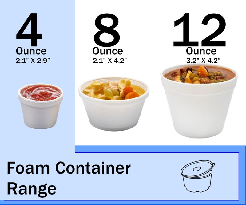 Mr. Miracle Mr Miracle Foam Bowl with Lid for Hot and Cold Foods â€“ 4 Ounce Disposable Soup Container with Vented Lid, Great for Ice Cream, Yogurt, Soup, Takeout [50 pack] - Image 3