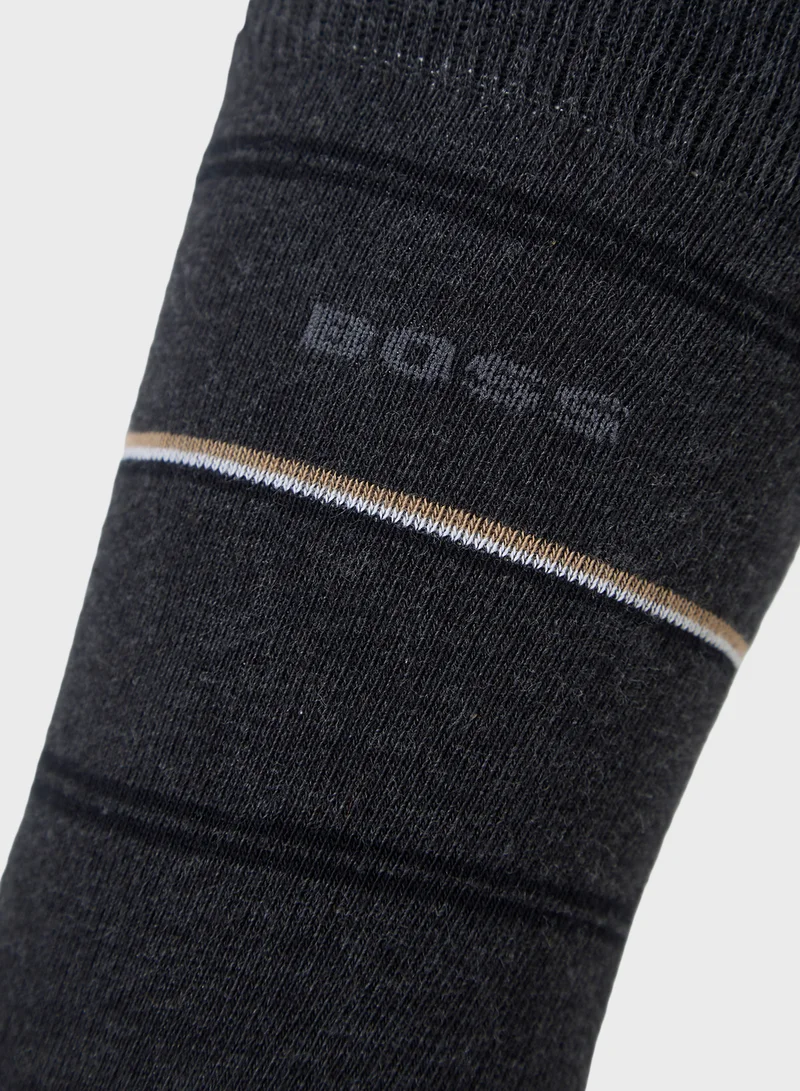 BOSS 3 Pack Gift Stripe Socks