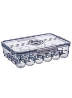 JiFENG 24 Grid Egg Holder Acrylic Transparent Thick Timer Egg Storage Container for Refrigerator  - Image 1